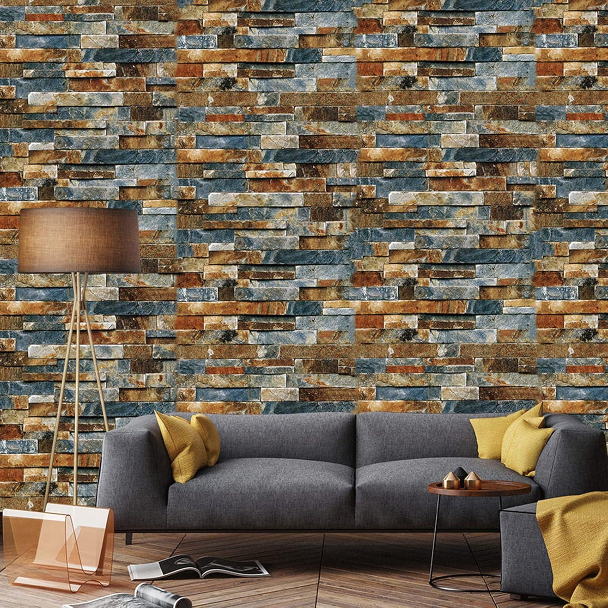 Selbstklebende Tapete Ziegelstein-Look Vintage Effekt 44.5x500cm