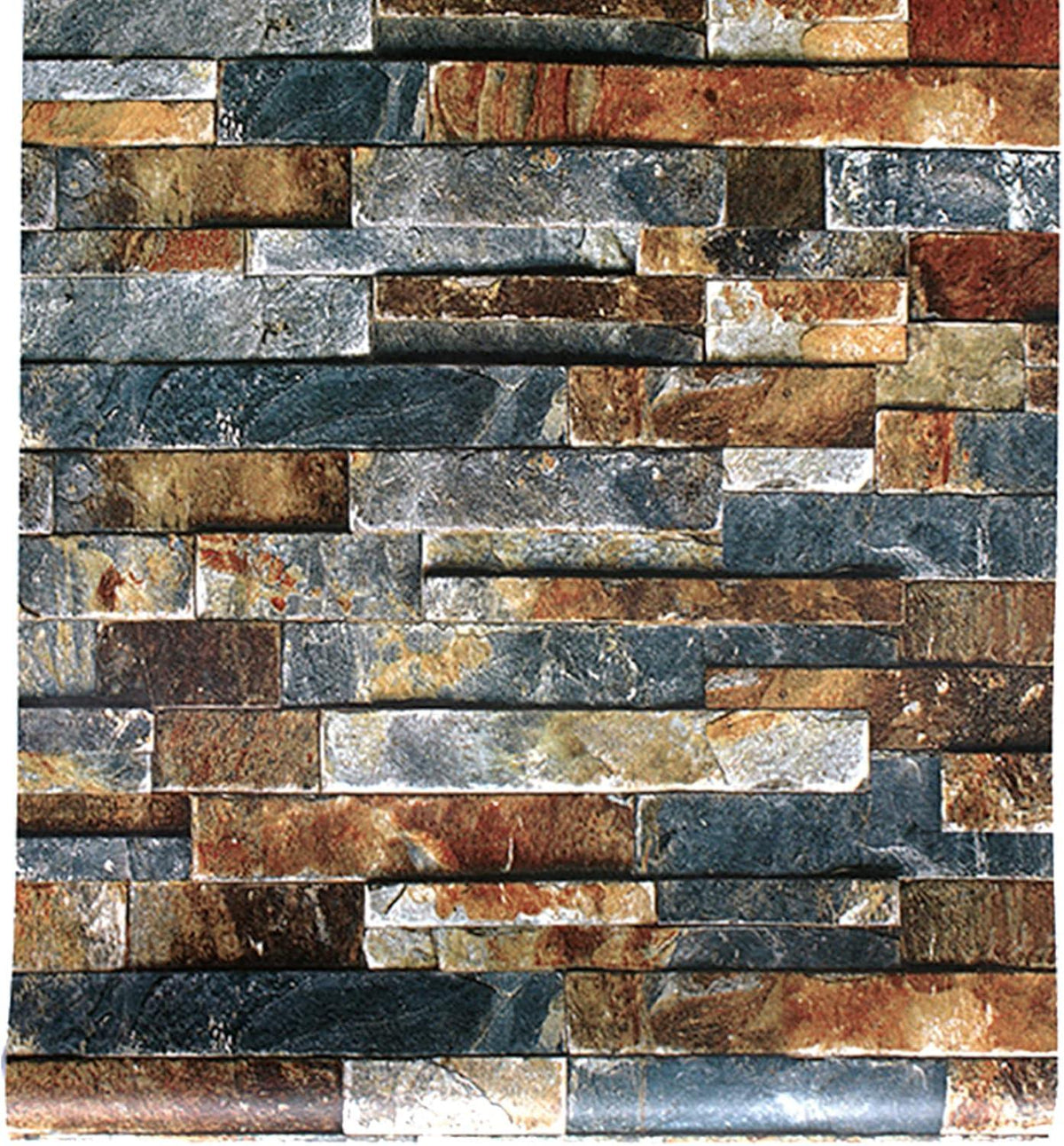 Graue Selbstklebende Ziegelstein Tapete Vintage Effekt 44.5x500cm