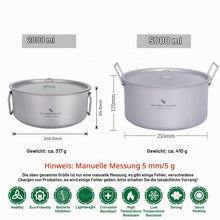 Titan Campingtopf 2L/5L mit Deckel – Leicht & Robust
