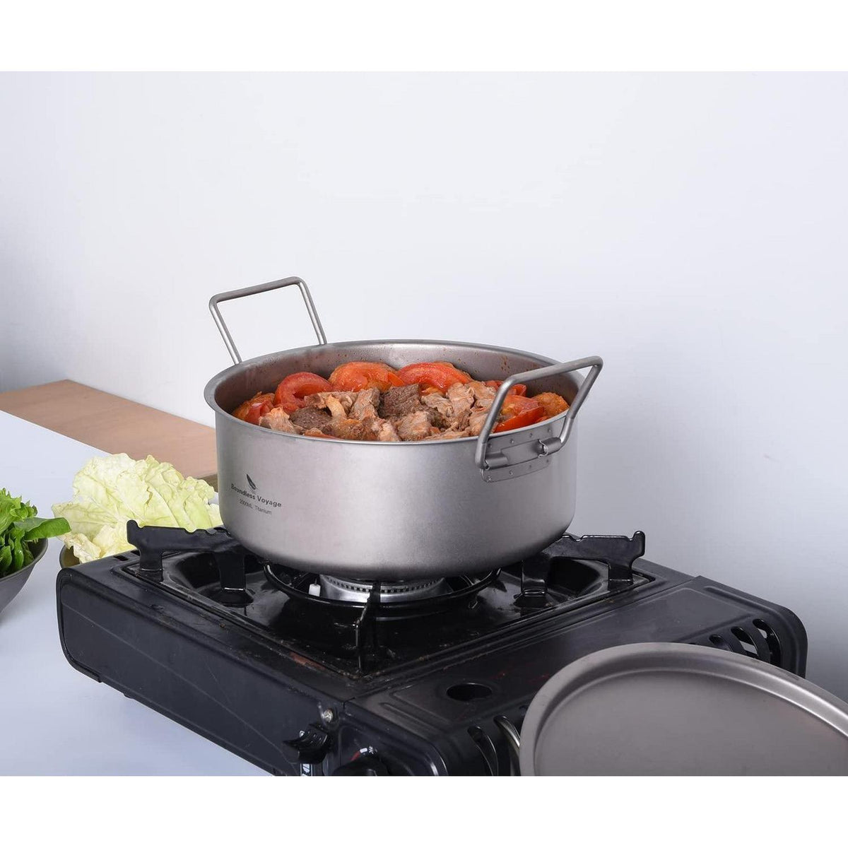 Titan Campingtopf 2L/5L mit Deckel – Leicht & Robust