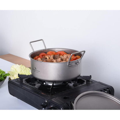Titan Campingtopf 2L/5L mit Deckel – Leicht & Robust