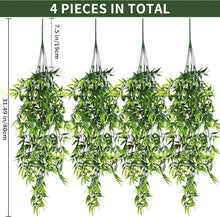 Künstliche Hängepflanzen 4er Set für Indoor Outdoor Garten