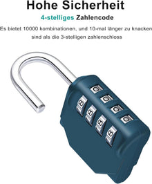 Zahlenschloss 4 Stellig Vorhängeschloss Fitnessstudio