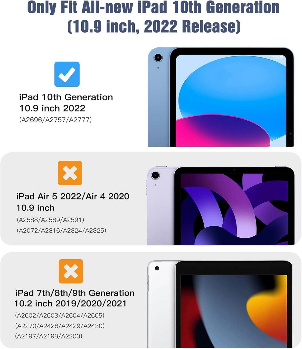 TiMOVO iPad 10 Generation 10,9 Zoll 2022 Hülle Schwarz