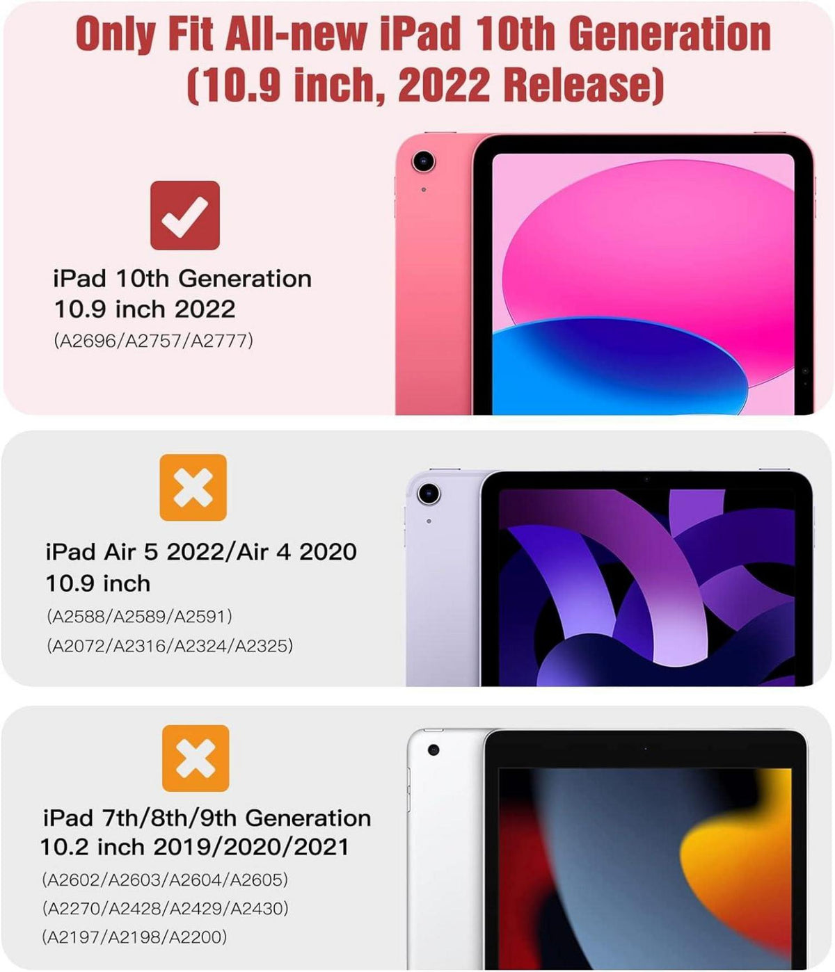 TiMOVO iPad 10.9 Zoll 2022 Hülle Schlank Smart Case