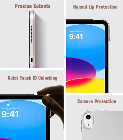 iPad 10.9 Smart Case Cover Hellrosa, Auto Schlaf/Aufwach, Transluzent