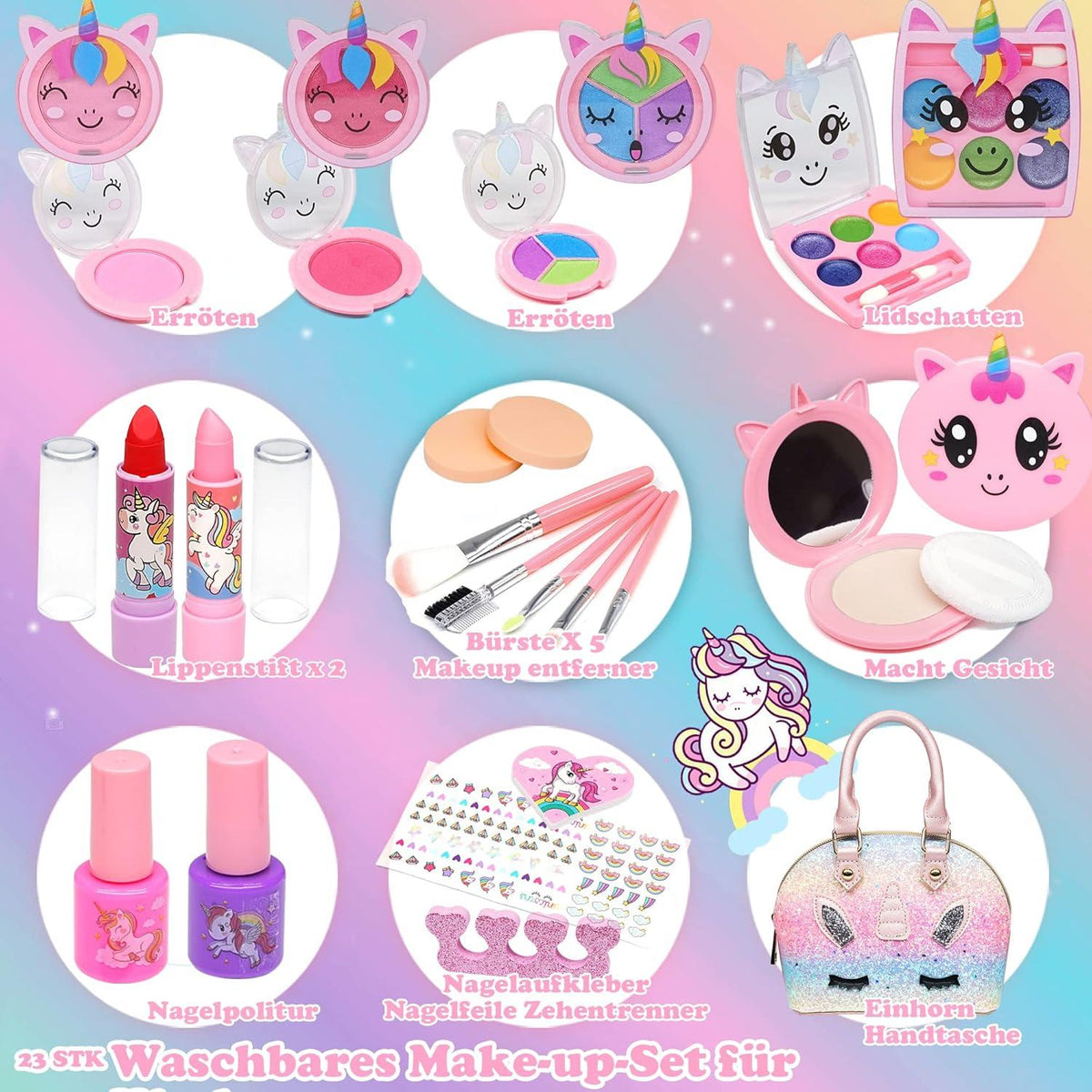 Kinderschminke Set Mädchen Make Up Schminkkoffer Spielzeug