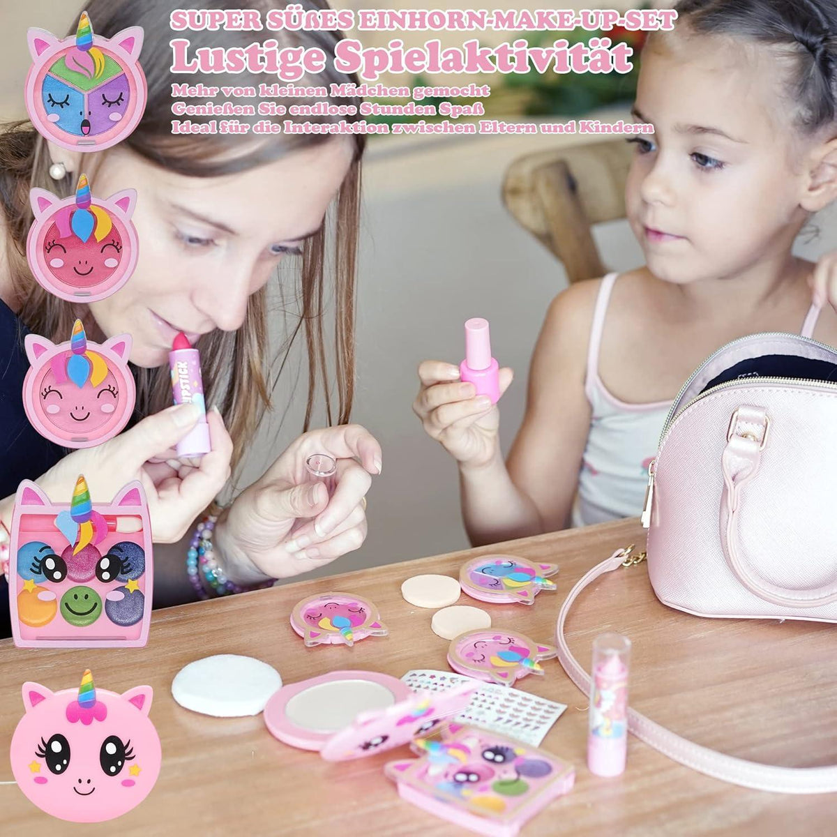 Kinderschminke Set Mädchen Kinder Make Up Schminkset Spielzeug 4-12 Jahre