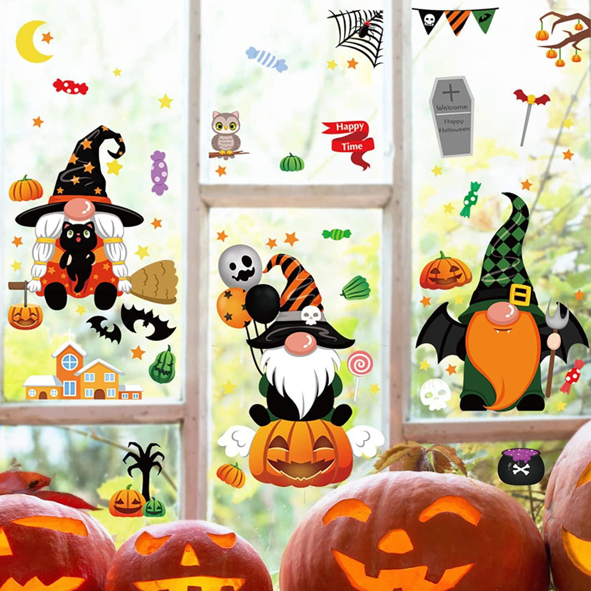 Halloween Dekoration Fenster Aufkleber Sticker 6