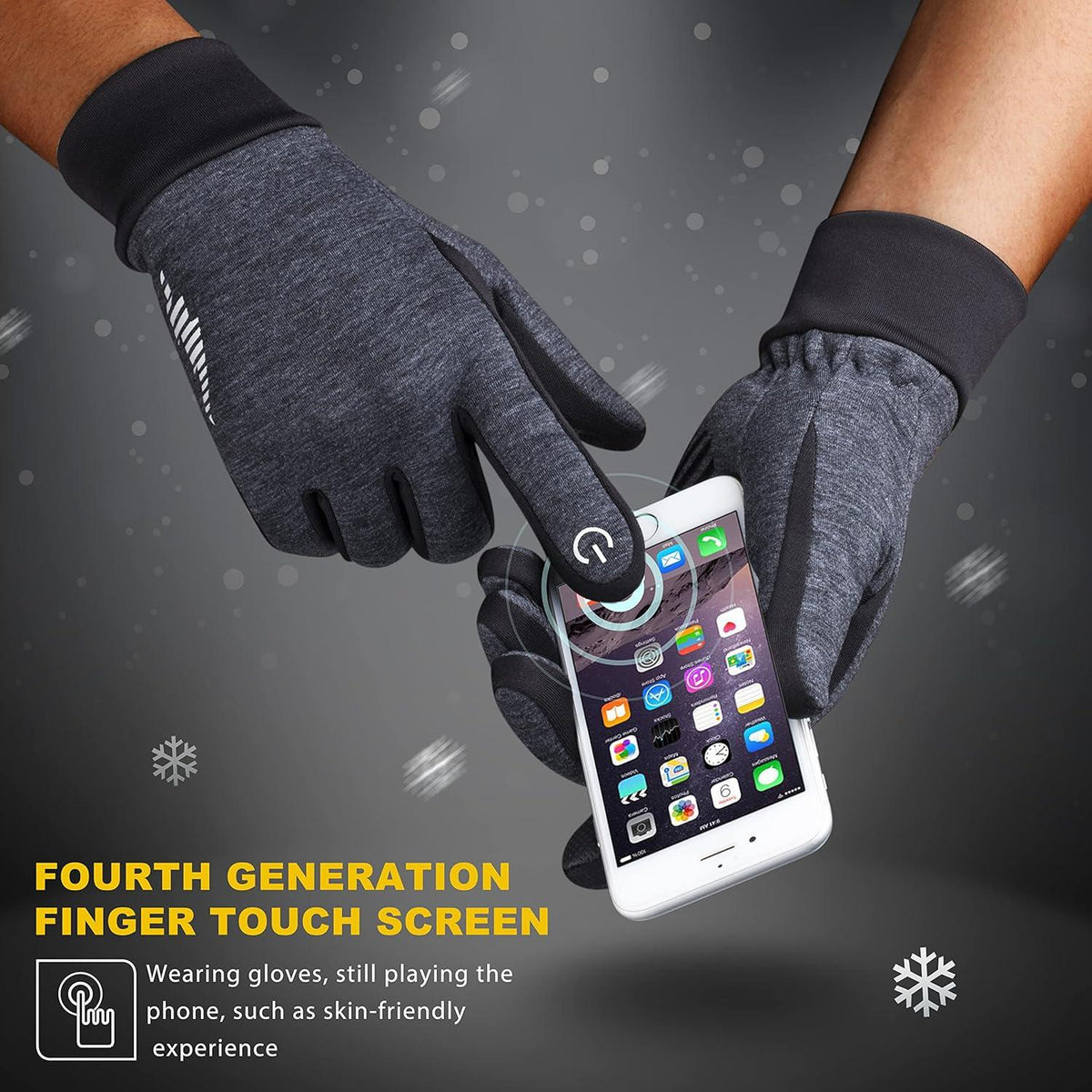Winter Thermo-Handschuhe Touchscreen Anti-Rutsch Winddicht Kaltes
