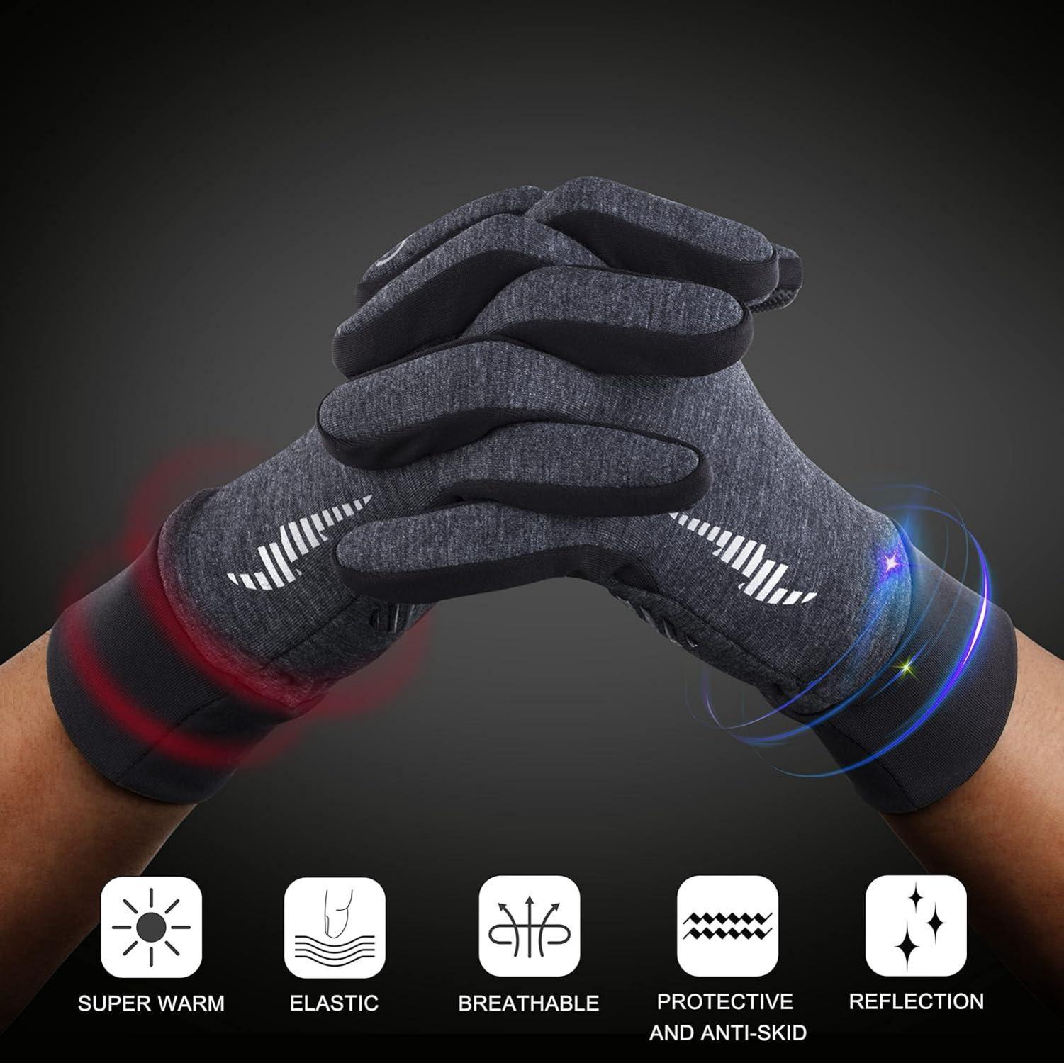 Winter Thermo-Handschuhe Winddicht Touchscreen Outdoor Schwarz XL