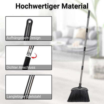 Besen mit Stiel - Professioneller Straßen- und Gartenbesen