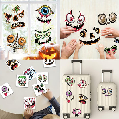 Halloween Kürbis Ausdruck Aufkleber 10 Stück Kinder Selbstklebende Dekor