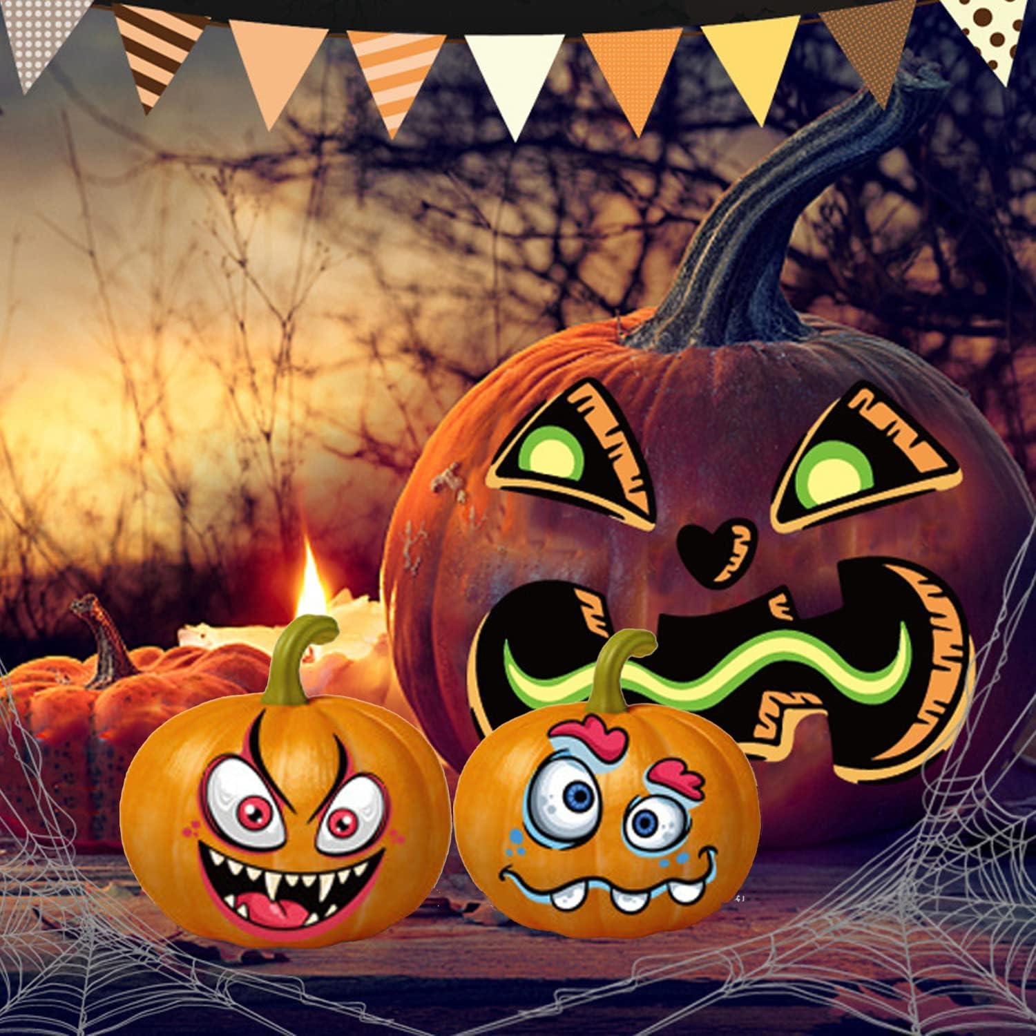 Halloween Kürbis Aufkleber 10 Stück Selbstklebende Party Dekoration