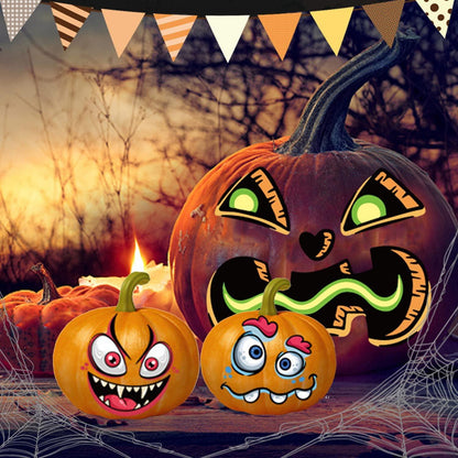 Halloween Kürbis Aufkleber 10 Stück Selbstklebende Party Dekoration