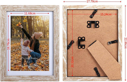 6er Set Natur Bilderrahmen 13x18 cm inkl. Passepartouts