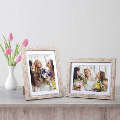 6er-Set Bilderrahmen 13x18cm mit Passepartouts - Wand- oder Tischaufsteller