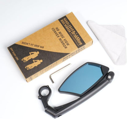 Lenker Fahrradspiegel kratzfeste Glaslinse einstellbar drehbar Blue