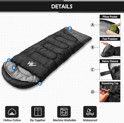 Outdoor Schlafsack Deckenschlafsack -20℃-10℃ 220x80cm