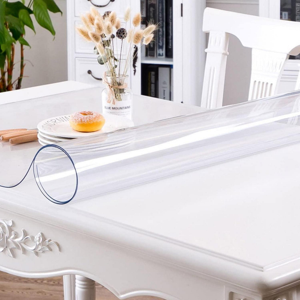 PVC Tischdecke Transparent 90x140cm / 140x90cm - 2mm Dicke