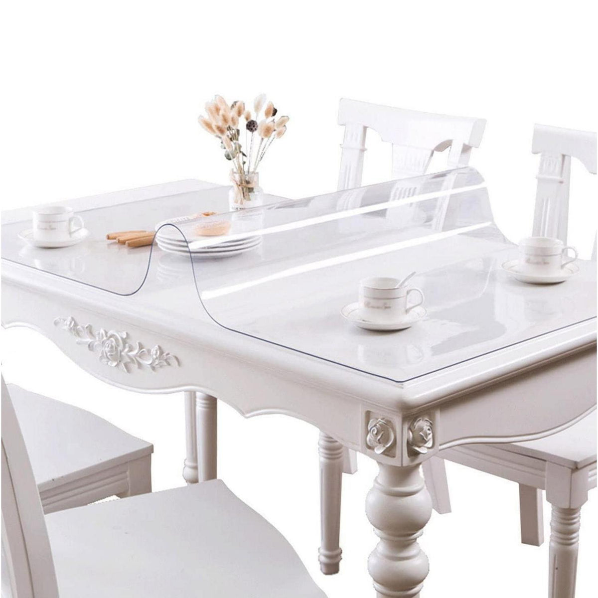 PVC Tischdecke Transparent 90x200cm - 2mm Dicke Schutzfolie
