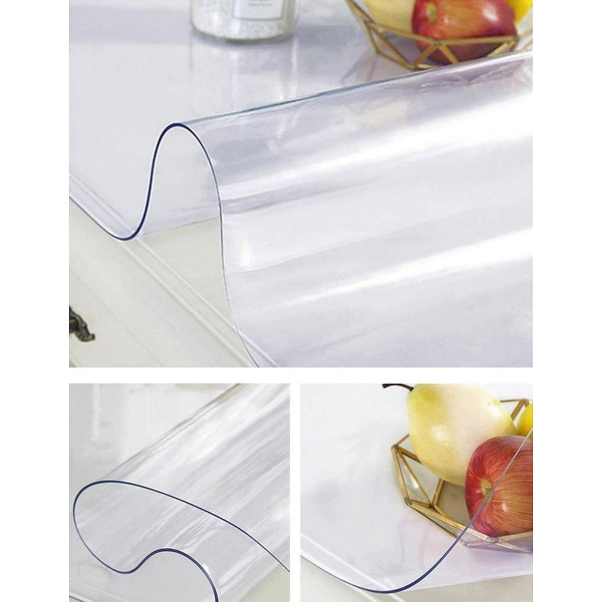 PVC Tischdecke Transparent 90x160cm - 2mm Dicke Schutzfolie