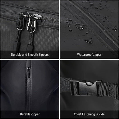 Motorradrucksack für Herren wasserdichter Helmrucksack Laptoptasche