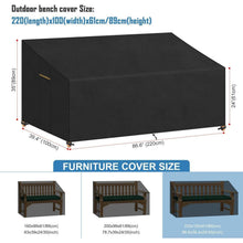 Gartensofa Abdeckung Wasserdicht UV-Beständig 220x100cm