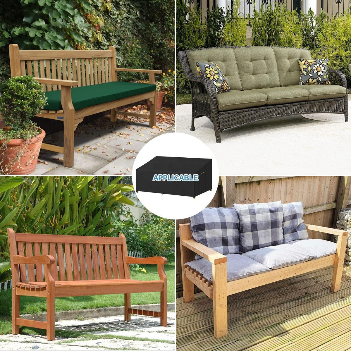 Gartensofa Abdeckung Wasserdicht UV-Beständig 220x100cm