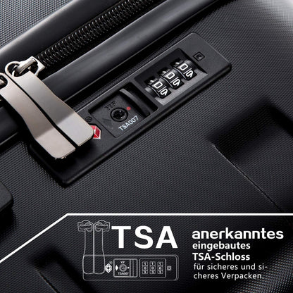 COOLIFE Hartschalen-Koffer 3tlg Set Silber PC Material
