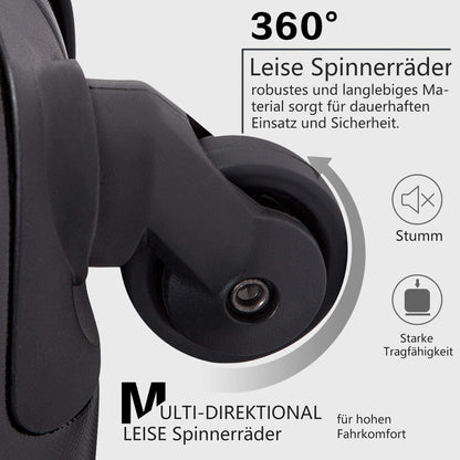 COOLIFE Hartschalen-Koffer 3tlg Set Silber PC Material