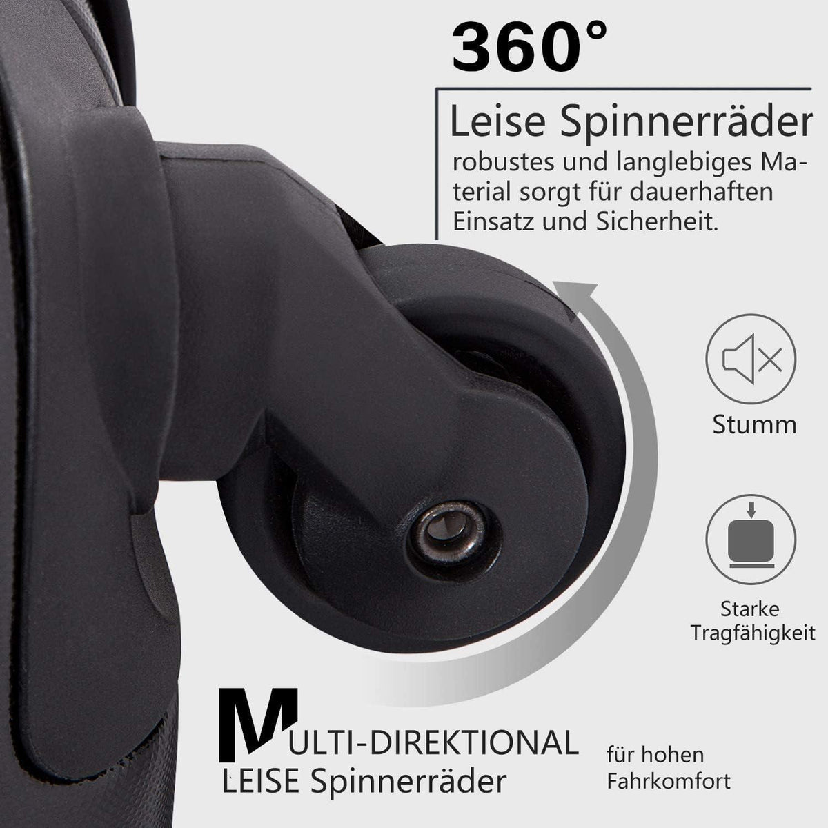 COOLIFE Hartschalen-Koffer Set 3tlg Silber PC Material TSA-Schloss