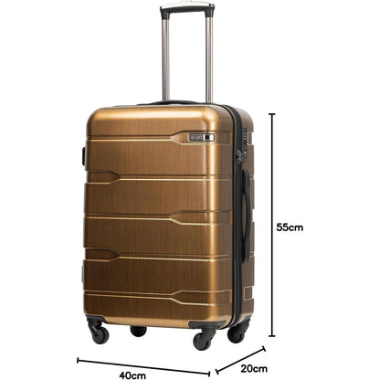 COOLIFE Hartschalen-Koffer Rollkoffer TSA-Schloss 4 Rollen