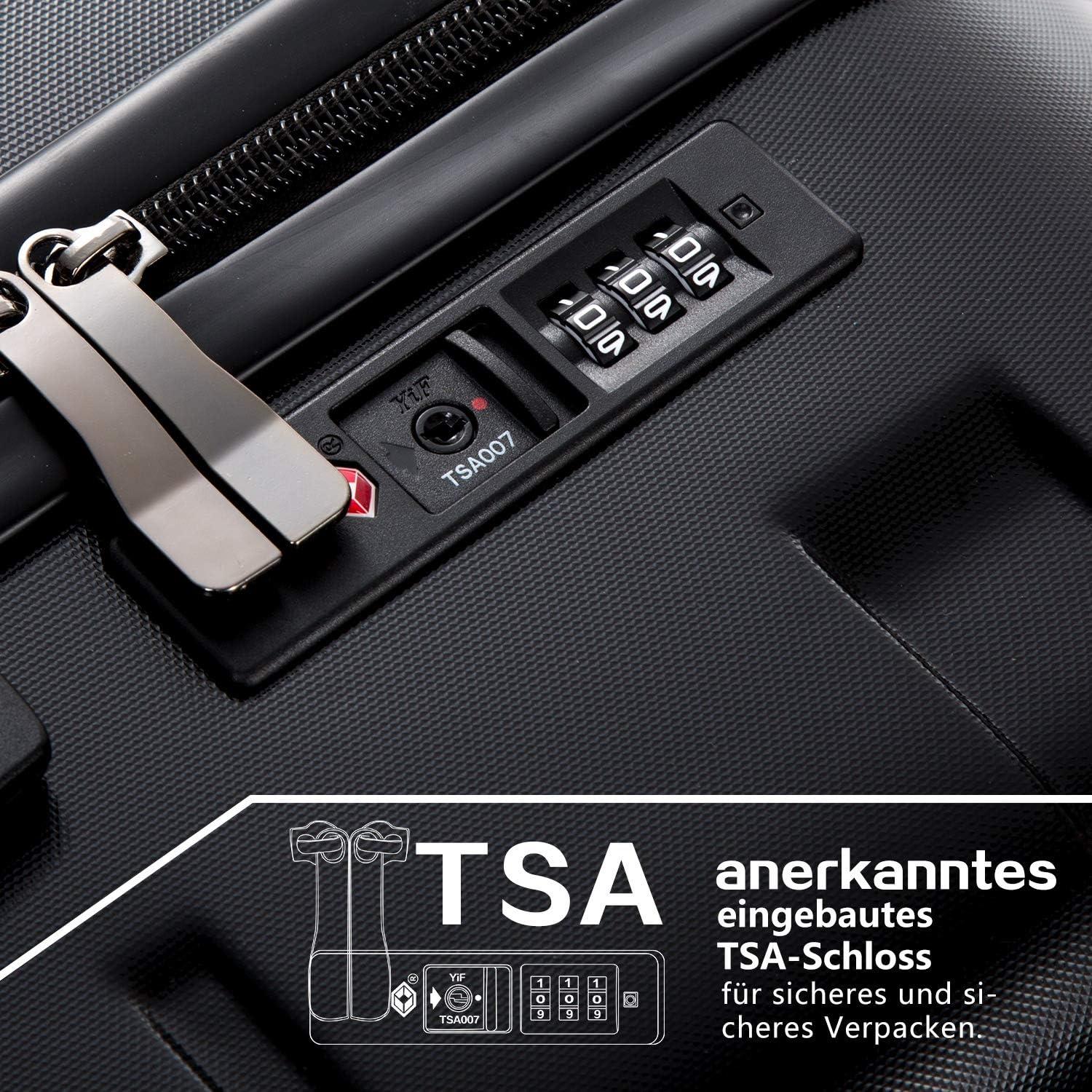 Hartschalen-Koffer Rollkoffer 3tlg PC Material TSA-Schloss 4 Rollen
