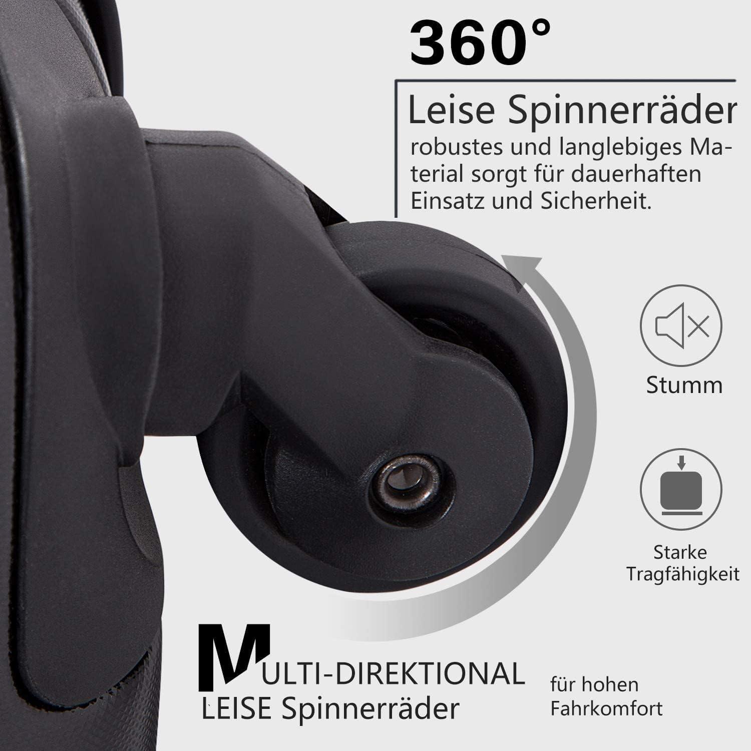 COOLIFE Hartschalen-Koffer Rollkoffer 3tlg Set Weiß TSA-Schloss
