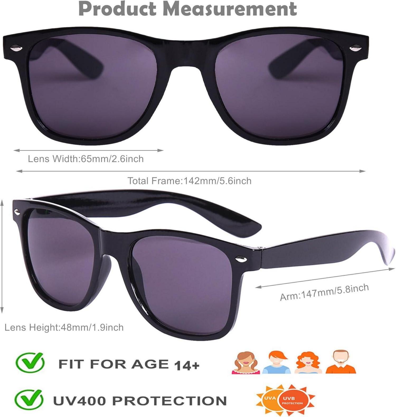 Unning Bunte Sonnenbrille Set Neon Vintage Brillen Party 6 Stücke Herren Damen