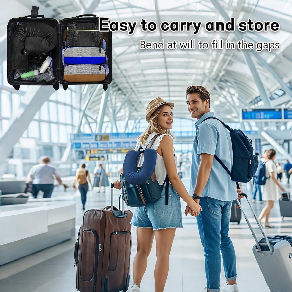 Reisekissen Flugzeug Memory Foam – Flexible Nackenstütze
