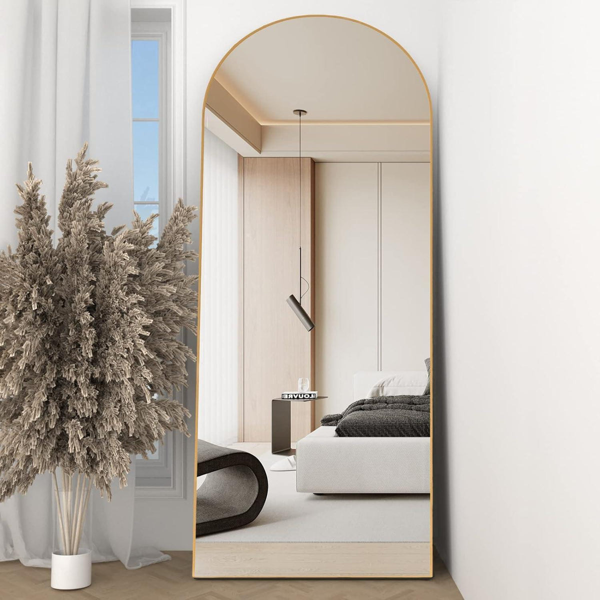 Großer Goldener Ganzkörperspiegel 165x60cm – Stand- & Wandspiegel