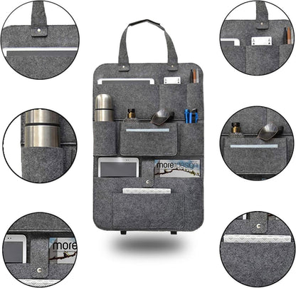 2er Set Filz Autositz Organizer Rücksitztasche Aufbewahrungstasche