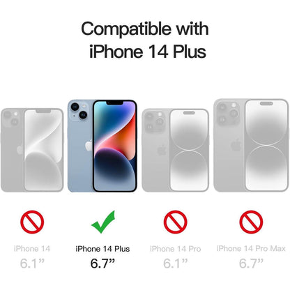 Displayschutzfolie für iPhone 14 Plus 6,7 Zoll, 3 Stück, Hüllenkompatibel