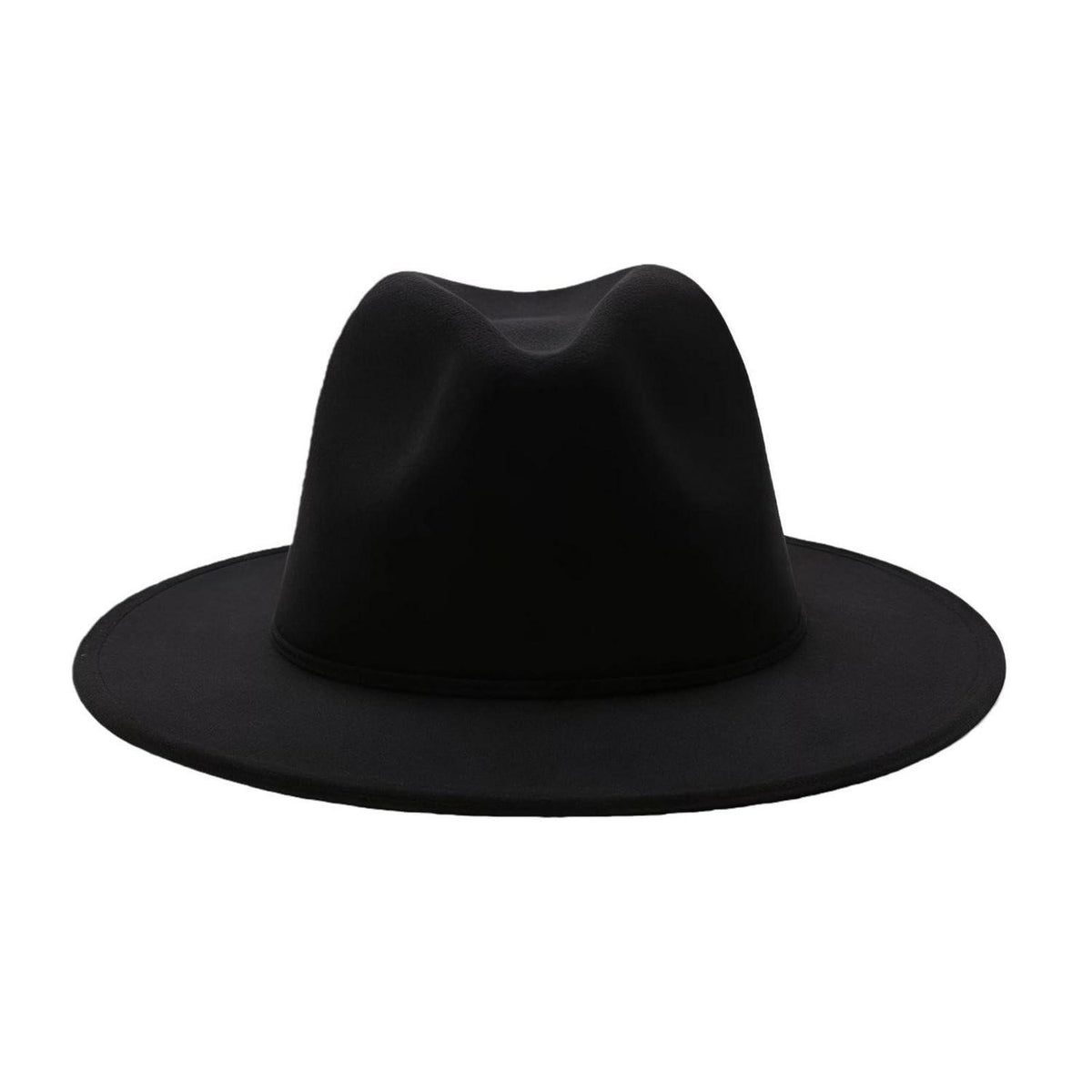 Moderner Fedora Hut aus Wollmischung mit breiter Krempe