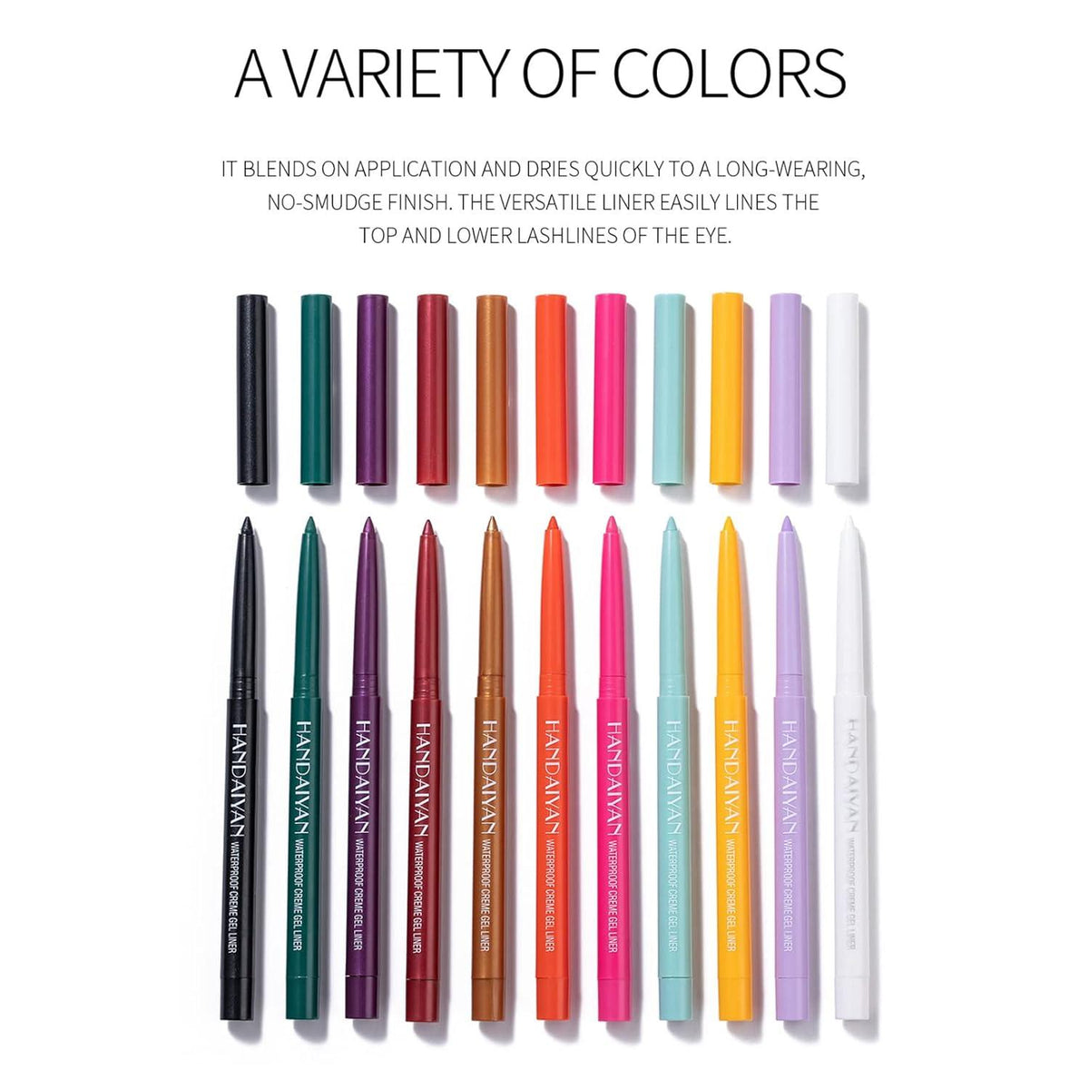 6 Farben Eyeliner Set Wasserfest Matte Glitter Augen Make-up