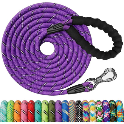 Schleppleine für Hunde, 10m, mit abschließbarem Karabiner, gepolsterter Griff