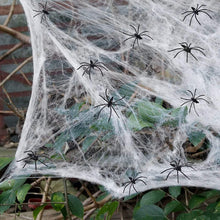 Halloween Deko Spinnennetz Set 100g mit 30 Spinnen