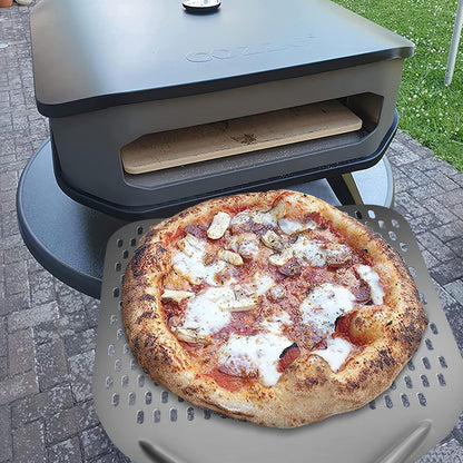 Perforierter Pizzaschieber Hart Eloxiertes Aluminium 14 Zoll