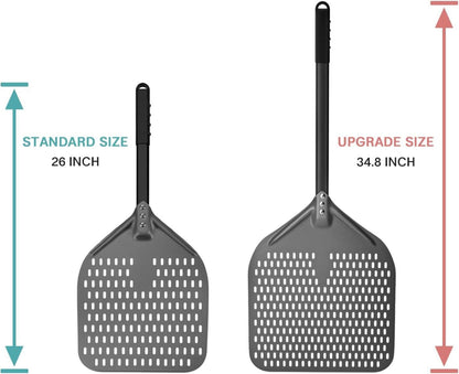Pizzaschieber 14 Zoll Perforiert Aluminium Silikongriff 88 cm