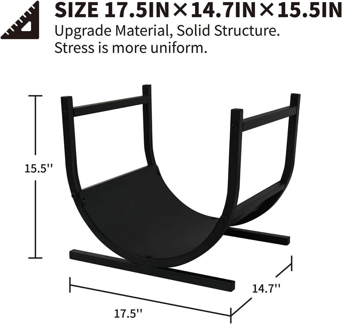 Brennholzregal für Kaminholz 44,5 x 37,4 x 39,4CM U-förmiges