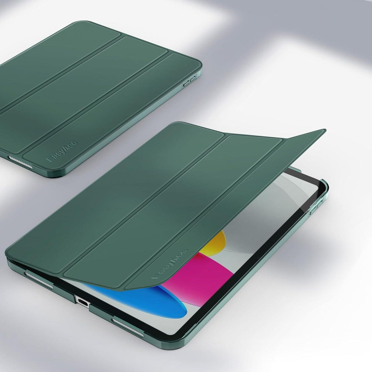 EasyAcc iPad 10 Hülle 2022 10.9 Zoll Grün - Ultra Dünn Transluzent Matt Schutzhülle