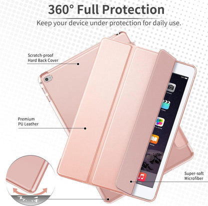Hülle für iPad Air 2 Ultra Dünn Matt Roségold Auto aufwecken/Schlaf