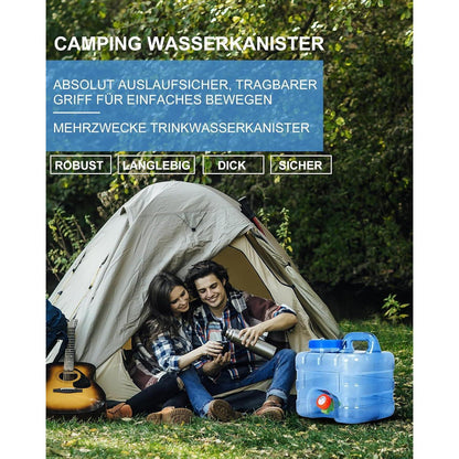 Wasserkanister mit Hahn 7,5L BPA-frei für Camping & Outdoor